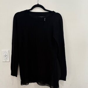 All Saints Black Long Sleeve Sweater